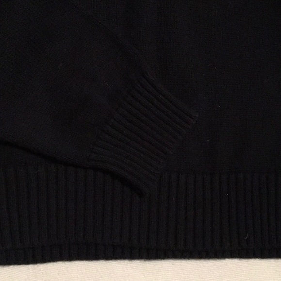 Polo by Ralph Lauren 100% Cotton Quarter Zip Navy Sweater sz L - Picture 6 of 11